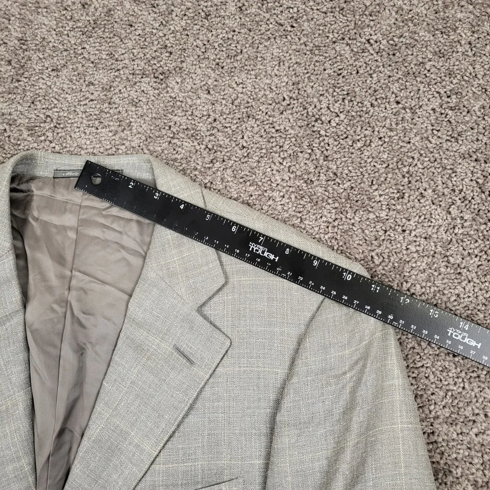 Ermenegildo Zegna For Bergdorf Goodman Mens Wool Silk Linen Suit Blazer Gray 42L